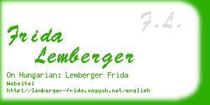 frida lemberger business card